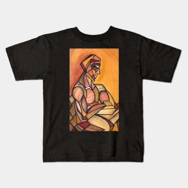 Thinker Kids T-Shirt by Kurtcmo